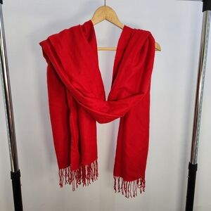 Large Soft Elegant Red Women's Scarf